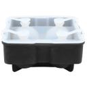 Tablecraft Black Silicone Sphere Ice Cube Tray, 5.125 x 5.125 x 2.625 inch