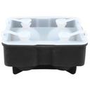 Tablecraft Black Silicone Sphere Ice Cube Tray, 5.125 x 5.125 x 2.625 inch
