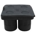 Tablecraft Black Silicone Shot Glass Ice Cube Tray, 5 x 5.25 x 3.125 inch