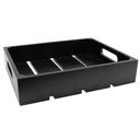 Tablecraft Black Rubberwood Half Size Gastronorm Display Crate, 12.75 x 10.375 x 2.75 inch