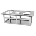 Tablecraft Stainless Steel Squeeze Bottle Template Organizer - Holds 6 Bottles, 13.125 x 7.125 x 4.5 inch