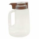 Tablecraft Option Claried Polypropylene Condiment Dispenser with Gray ABS Top, 32 Ounce -- 6 per case
