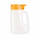 Tablecraft Clarified Polypropylene Condiment Dispenser with Yellow ABS Top, 32 Ounce Capacity -- 6 per case