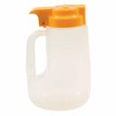 Tablecraft Clarified Polypropylene Condiment Dispenser with Yellow ABS Top, 32 Ounce Capacity -- 6 per case