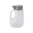 Tablecraft Clarified Polypropylene Condiment Dispenser with Gray ABS Top, 48 Ounce Capacity -- 6 per case