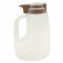 Tablecraft Clarified Polypropylene with Gray ABS Top Option Condiment Dispenser, 48 Ounce -- 6 per case.