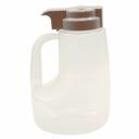 Tablecraft Clarified Polypropylene Condiment Dispenser with Gray ABS Top, 48 Ounce Capacity -- 6 per case