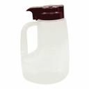 Tablecraft Polypropylene Option Condiment Dispenser with Maroon ABS Top, 48 Ounce -- 6 per case