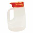 Tablecraft Polypropylene Option Condiment Dispenser with Orange ABS Top, 48 Ounce -- 6 per case