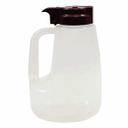 Tablecraft Polypropylene Option Condiment Dispenser with Maroon ABS Top, 64 Ounce -- 6 per case