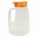 Tablecraft Clarified Polypropylene with Yellow ABS Top Option Condiment Dispenser, 64 Ounce -- 6 per case.