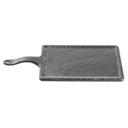 Tablecraft Frostone Slate Collection Small Black Rectangular Serving Paddle with Handle, 7 x 14 x 0.5 inch