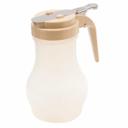 Tablecraft Polypropylene Teardrop Syrup Dispenser with Almond ABS Top, 10 Ounce -- 12 per case