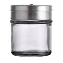 Tablecraft Clear Glass Shaker with Rotating Stainless Steel Top, 1.5 Ounce Capacity -- 6 per case