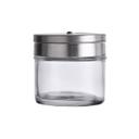 Tablecraft Clear Glass Jar with Rotating Stainless Steel Top, 3 Ounce -- 6 per case.