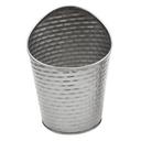 Tablecraft Brickhouse Collection Stainless Steel with Embossed Brick Pattern Slanted Round Fry Cup, 10 Ounce Capacity