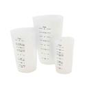 Tablecraft Silicone 3 Piece Flexible Measuring Cup Set