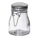 Tablecraft Glass Resealable Salt and Pepper Shaker with Stainless Steel Clip Top, 3.5 Ounce -- 6 per case