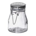 Tablecraft Glass Resealable Salt and Pepper Shaker with Stainless Steel Clip Top, 3.5 Ounce Capacity -- 6 per case