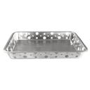 Tablecraft Stainless Steel Rectangular Tray with Stamped Circles, 9 x 6.5 x 1.25 inch