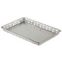 Tablecraft Stainless Steel Rectangular Tray with Stamped Circles, 13 x 9 x 1.25 inch