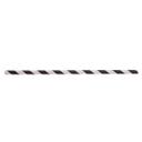 Tablecraft Black Striped Individually Wrapped Paper Straw, 7.75 inch - 500 count per pack -- 6 packs per case