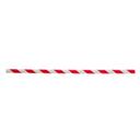 Tablecraft 7.75 inch Red Striped Individually Wrapped 6mm Paper Straw, 500 count -- 12 per case