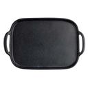 Tablecraft Black Melamine Small Rectangular Faux Cast Iron Serving Tray, 12.25 x 8 x 1.25 inch