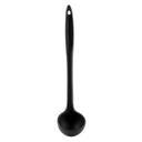Tablecraft Black Silicone and Stainless Steel 2 Ounce Serving Ladle, 2.5 x 2.375 x 11.625 inch