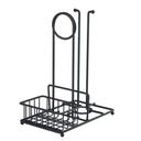 Tablecraft Black Powder Coated Metal Paper Towel Holder and Condiment Caddy, 10 x 6 x 12.25 inch