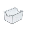 Tablecraft Clear Polystyrene 3.25 x 2.5 x 2 inch Sugar Packet Holder, 6 count