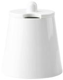 Tablecraft Sierra Collection Melamine White Sugar Jar with Lid, 3.625 x 3.625 x 4.25 inch -- 12 per case