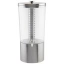 Tablecraft Single Stainless Steel Upscale Beverage Dispenser with Tritan Plastic and Nickel Plated ABS Faucet, 4.5 Gallon Capacity