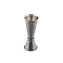 Tablecraft 18/8 Stainless Steel Black Acid Etch Finish Japanese Jigger, 0.5 Ounce / 1 Ounce Capacity