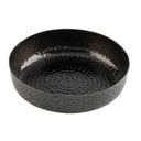 Tablecraft Crackle Collection Black Powder Coated Finish Round Platter, 8.5 inch