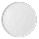Tablecraft Europa Collection Melamine White Stone Pattern with Beige Rim Round Serving Tray, 16 inch