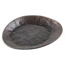 Tablecraft Lunara Collection Melamine Brown Stone Pattern with Copper Flecks Large Plate, 13.25 x 11.125 x 1.25 inch