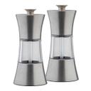 Tablecraft Stainless Steel and Acrylic Salt and Pepper Mill Set, 5 inch -- 1 set