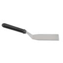 Tablecraft Stainless Steel Turner with 5 inch White Square Polypropylene Handle, 11.5 x 2.75 x 3 inch