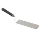 Tablecraft Stainless Steel Solid Turner with Black Polypropylene Handle, 15 inch