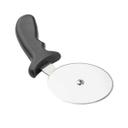 Tablecraft Stainless Steel Pizza Wheel with Black Polypropylene Wheel, 4 inch Dia.