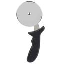 Tablecraft Stainless Steel Pizza Wheel with Black Polypropylene Wheel, 4 inch Dia.