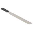 Tablecraft Stainless Steel Icing Spatula with Black Polypropylene Handle, 14 inch