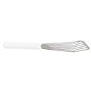 Tablecraft Stainless Steel Fish Turner with White Polypropylene Handle, 6 inch