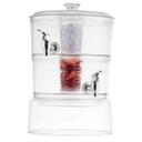 Tablecraft Clear Plastic Two Tiered Stackable Beverage Dispenser, 2 Gallon