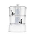 Tablecraft Clear Plastic Two Tiered Stackable Beverage Dispenser, 2 Gallon Capacity