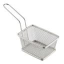 Tablecraft Stainless Steel Medium Rectangular Wire Serving Basket, 6 x 4 x 3 inch