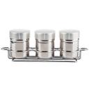 Tablecraft Stainless Steel 3 Piece Coffee Shaker Set with Rack, 6 Ounce