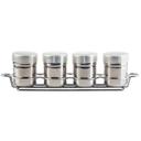 Tablecraft Stainless Steel 4 Piece Coffee Shaker Set with Rack, 6 Ounce
