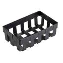 Tablecraft Forge Collection Galvanized Steel Black Rectangular Basket, 10.25 x 6.5 x 3.25 inch